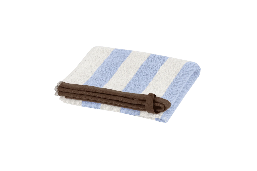 Gobo Hand Towel - Baby Blue / Wide Stripes