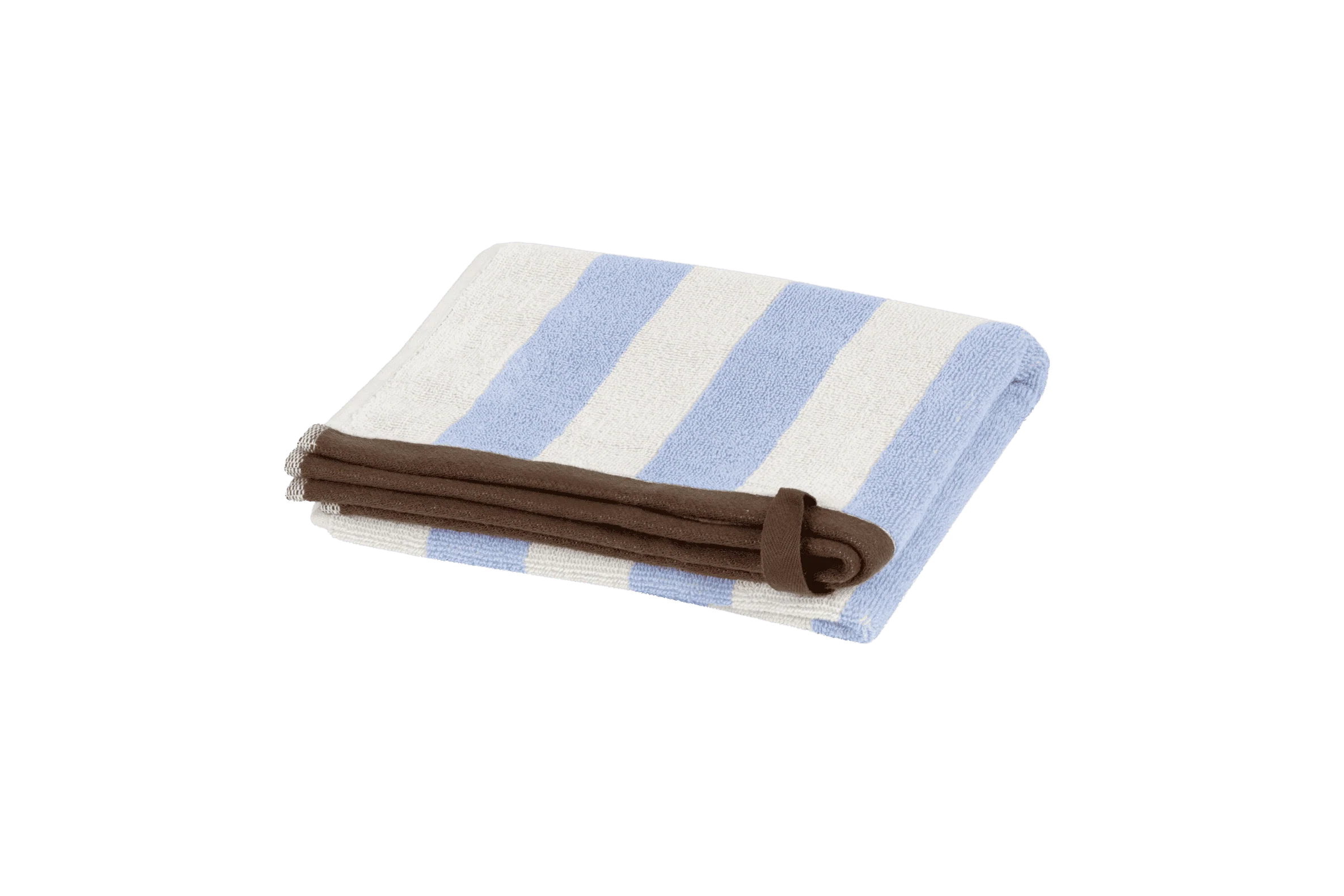 Gobo Hand Towel - Baby Blue / Wide Stripes