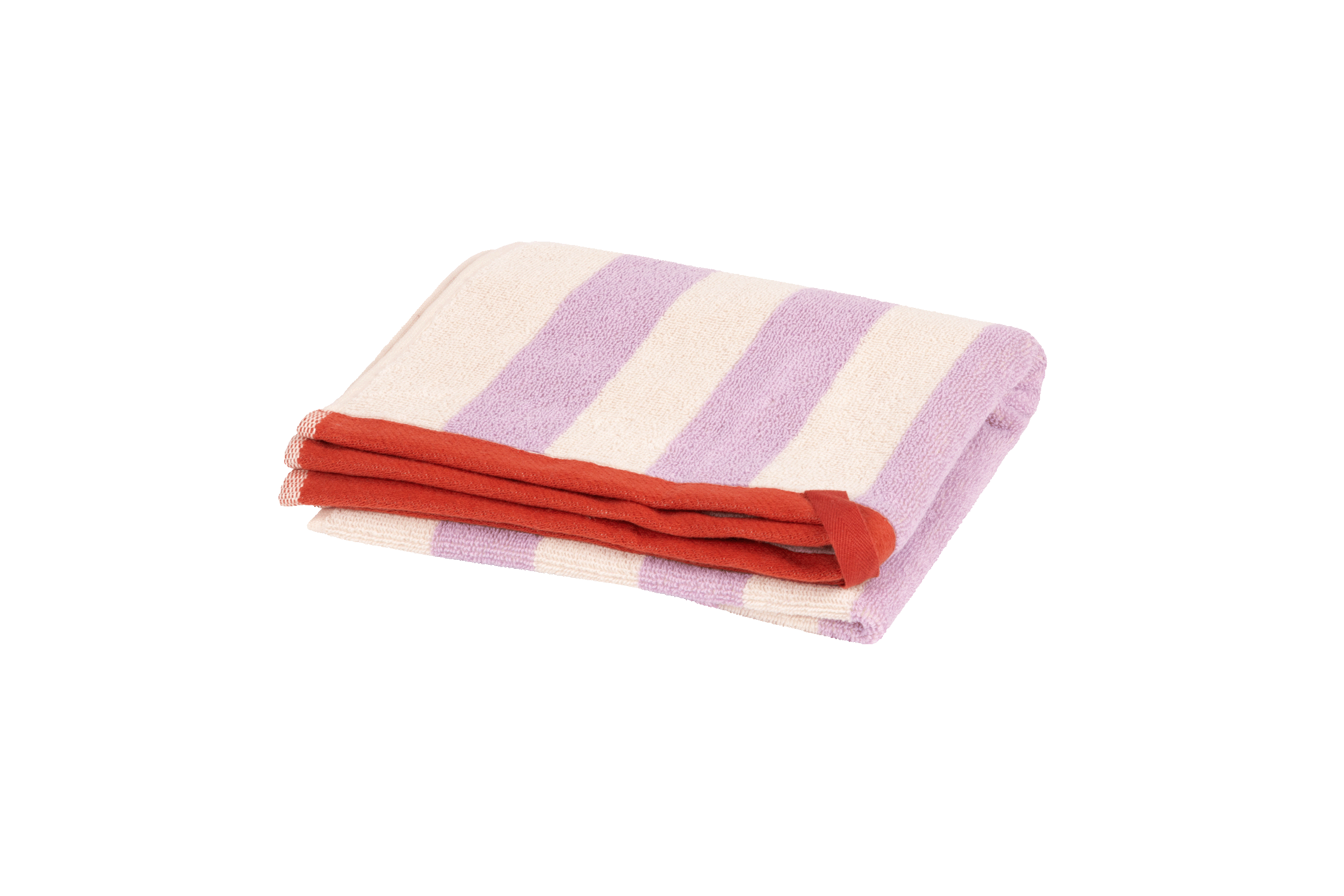 Gobo Hand Towel - Pastel Lilac / Wide Stripes