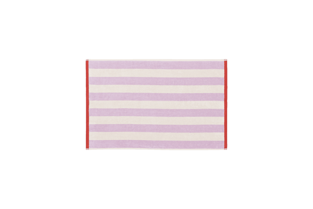 Gobo Hand Towel - Pastel Lilac / Wide Stripes