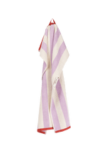 Gobo Hand Towel - Pastel Lilac / Wide Stripes