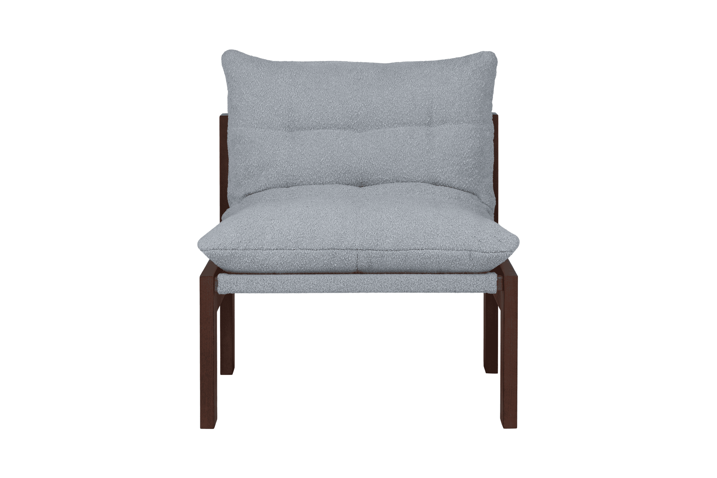 Huno - Sillón Lounge - Cocoa Brown & Baby Blue Bouclé