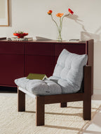 Huno - Sillón Lounge - Cocoa Brown & Baby Blue Bouclé