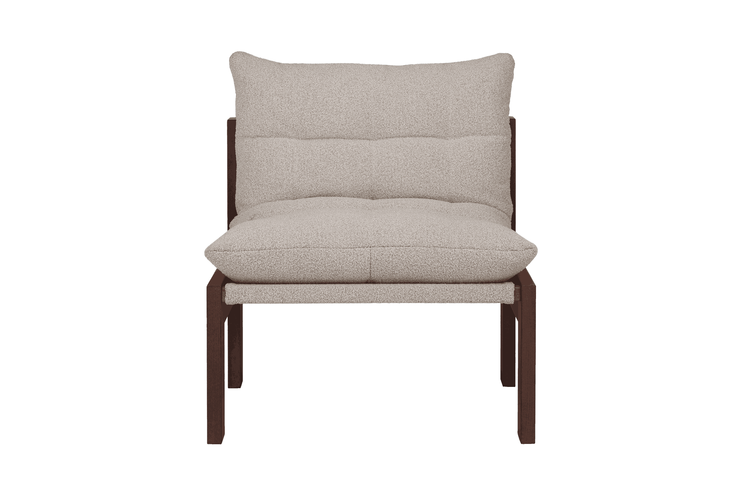 Huno - Fauteuil Lounge - Cocoa Brown & Desert Beige Bouclé