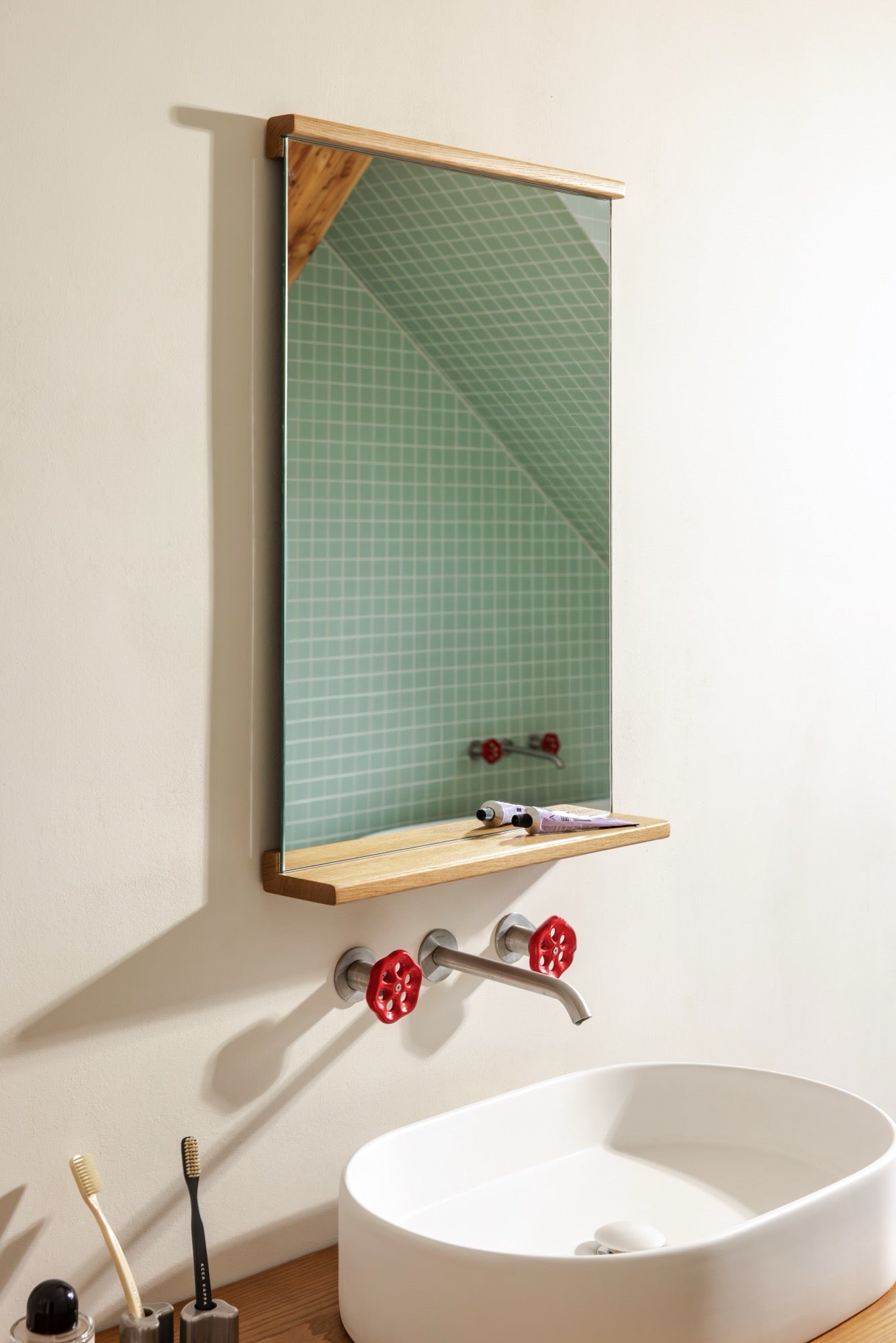 Lun Wall Mirror - Oak