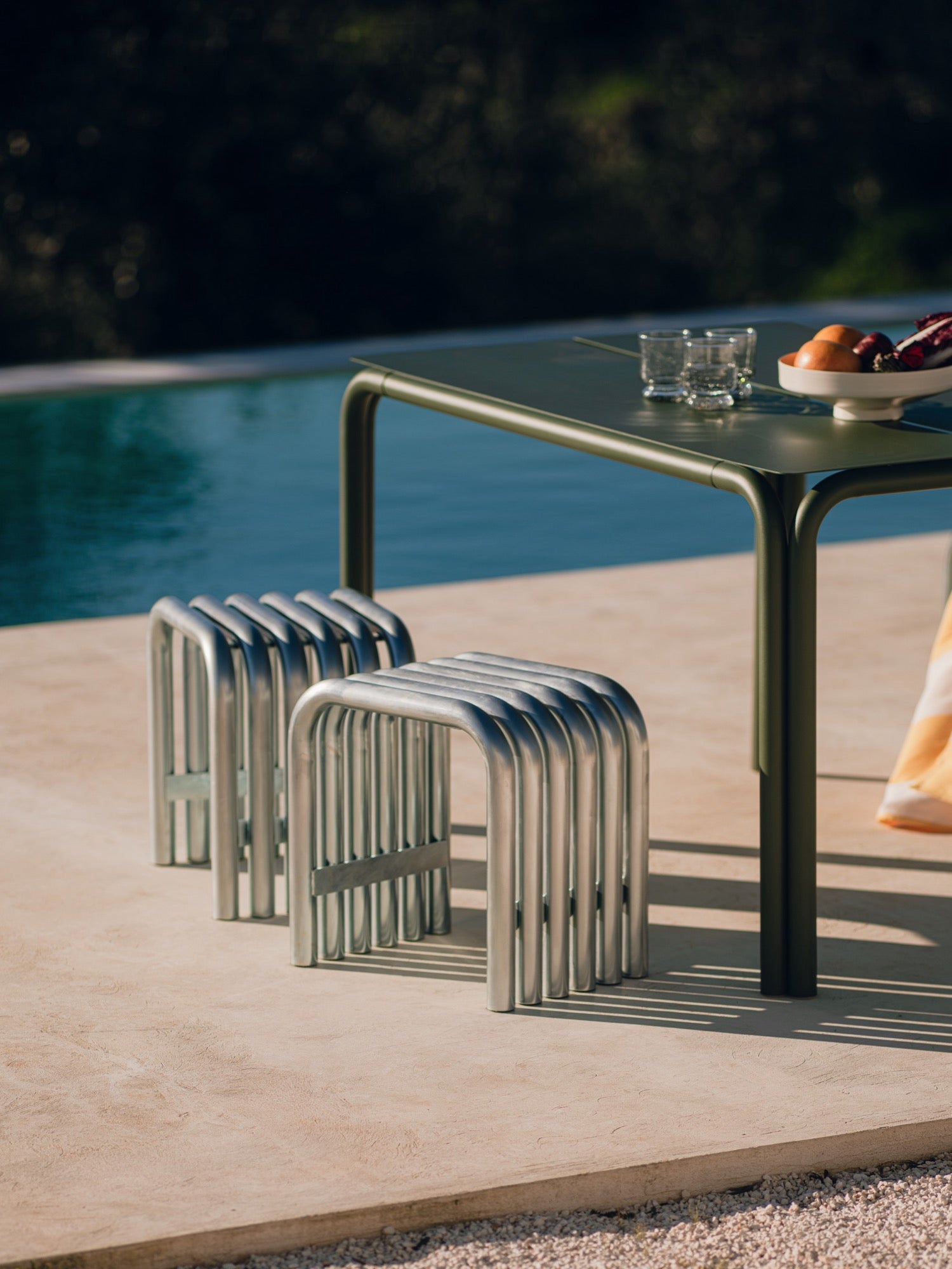 Nokk - Stool - Galvanised Steel - Zinc