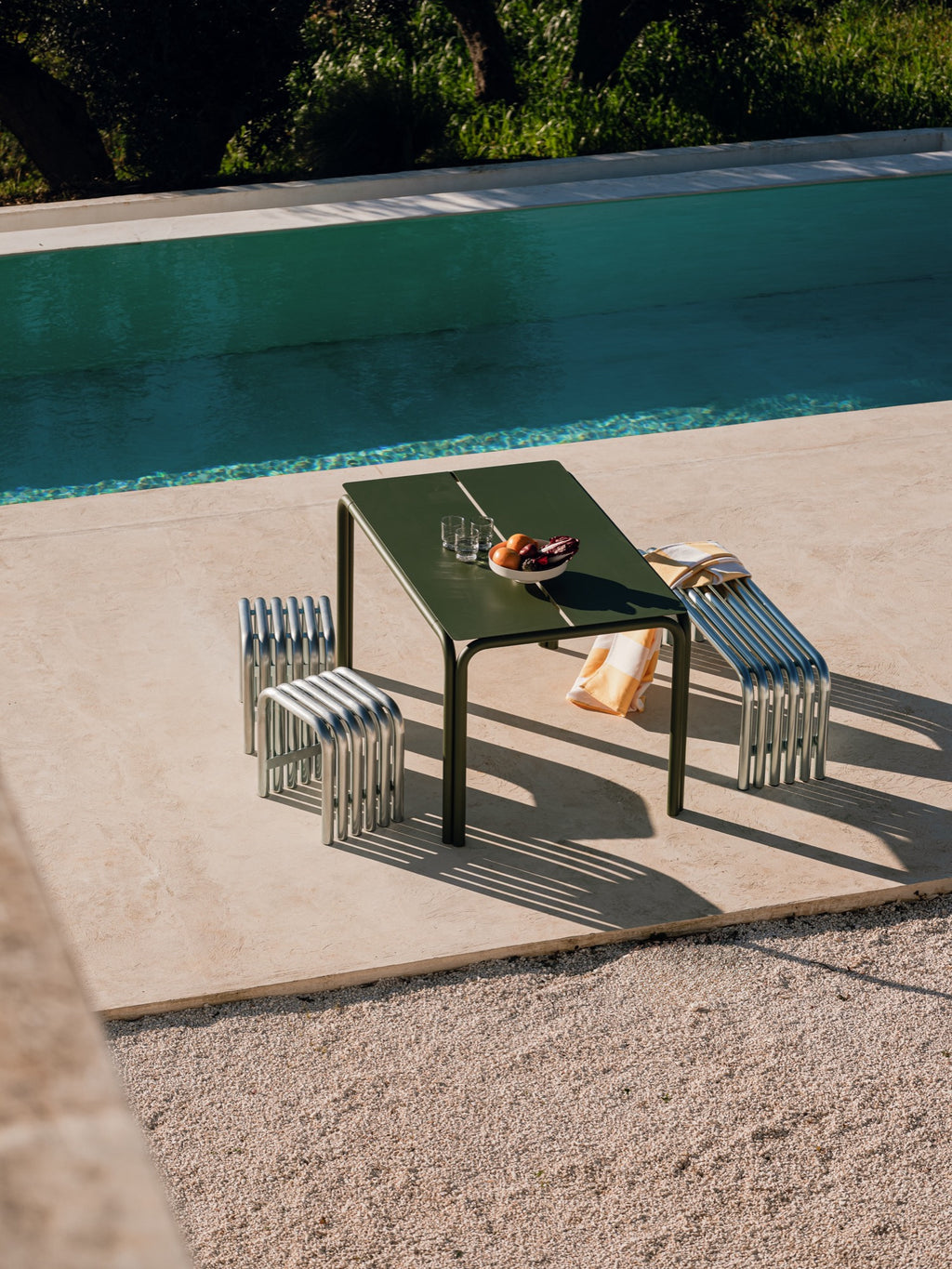 Nokk - Stool - Galvanised Steel - Zinc