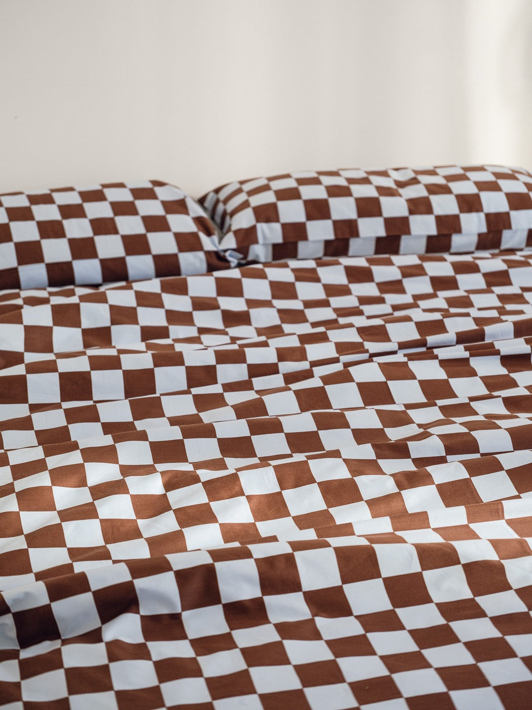 Funda De Almohada Plu - Baby Blue & Cocoa Brown