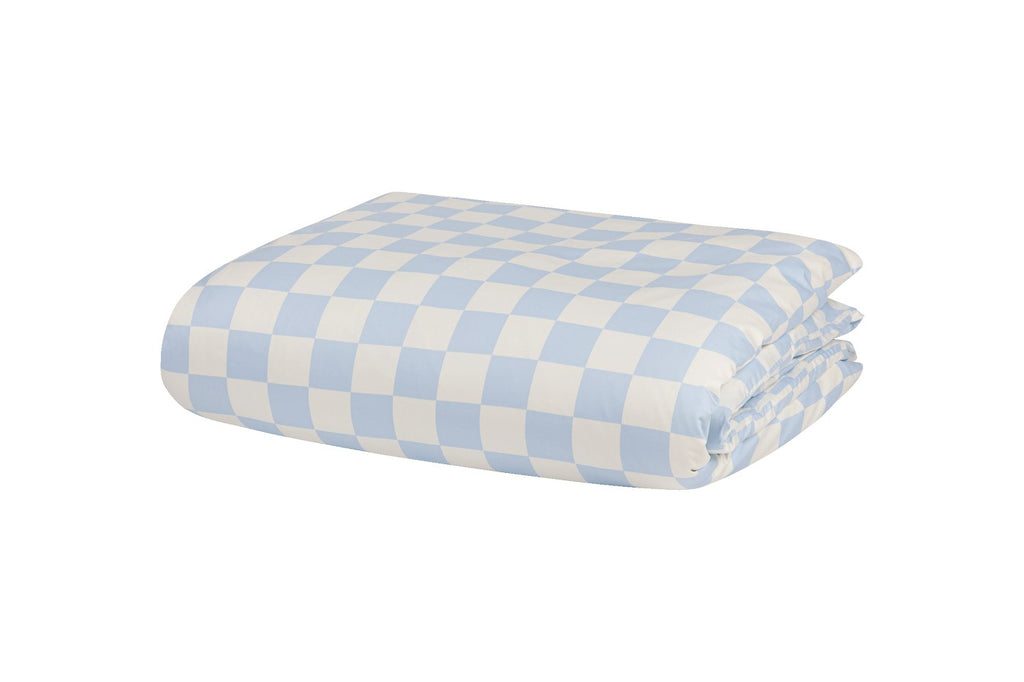 Housse De Couette Plu - Baby Blue & Classic White