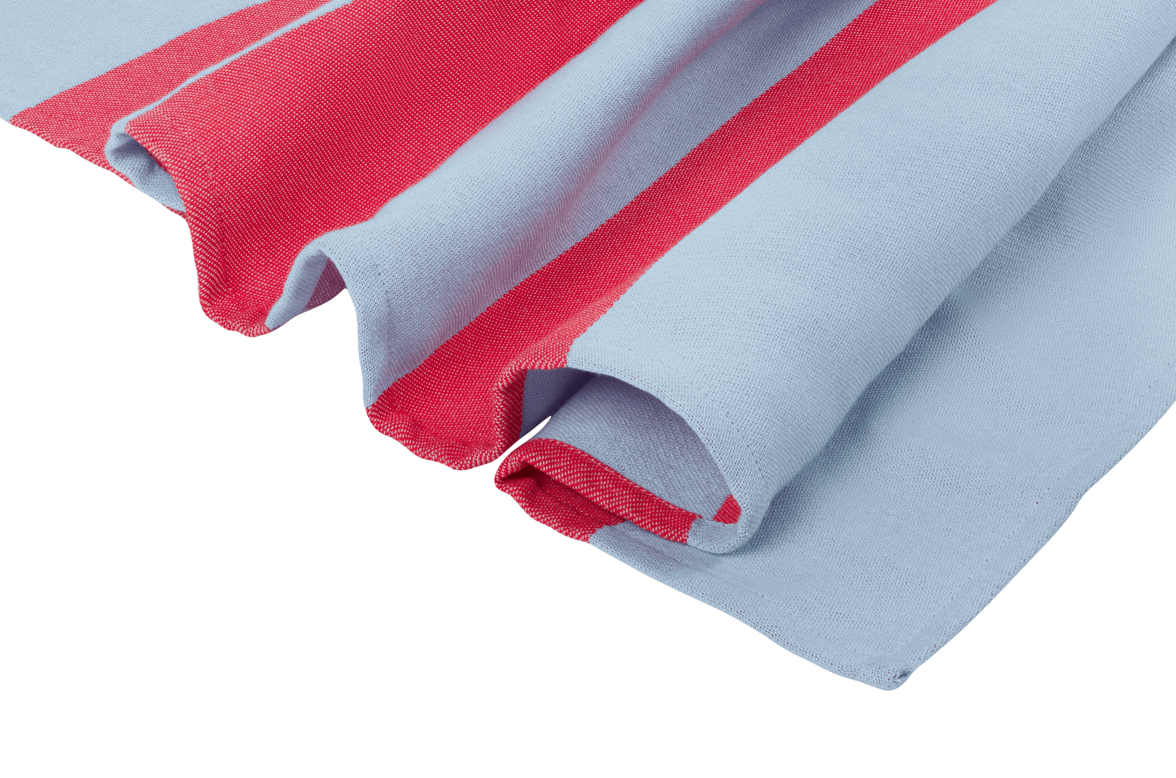 Su Beach Towel - Baby Blue & Red
