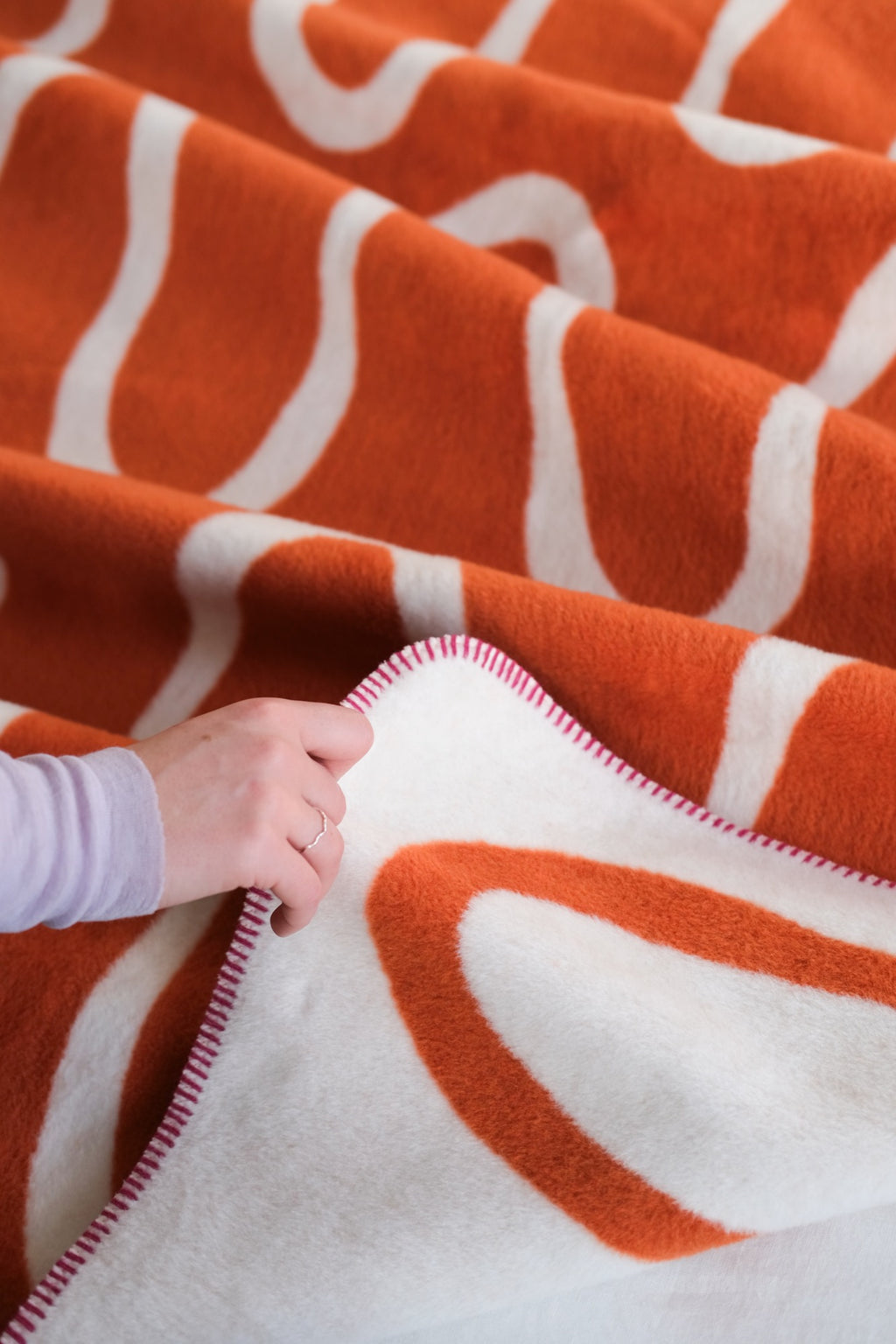 Plaid Swirl - Terracota & Crema Beige