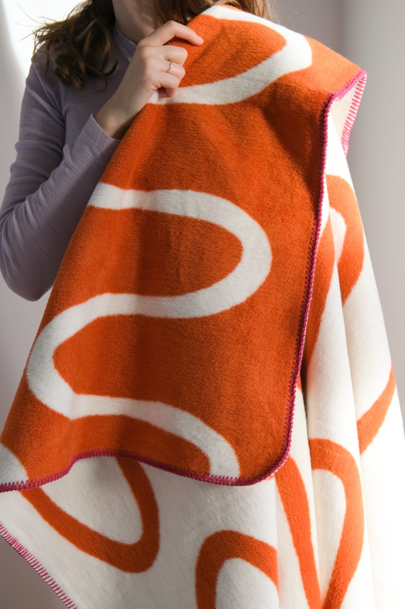 Plaid Swirl - Terracota & Crema Beige