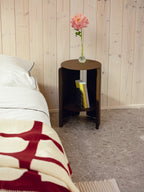 Wa - Side Table - Steel - Cocoa Brown