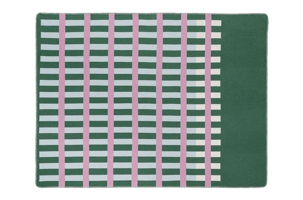 Onu Plaid - Forest Green & Lilac Fluff