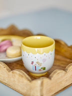 Celebrate - Set of 6 Cups - Yellow - Stoneware