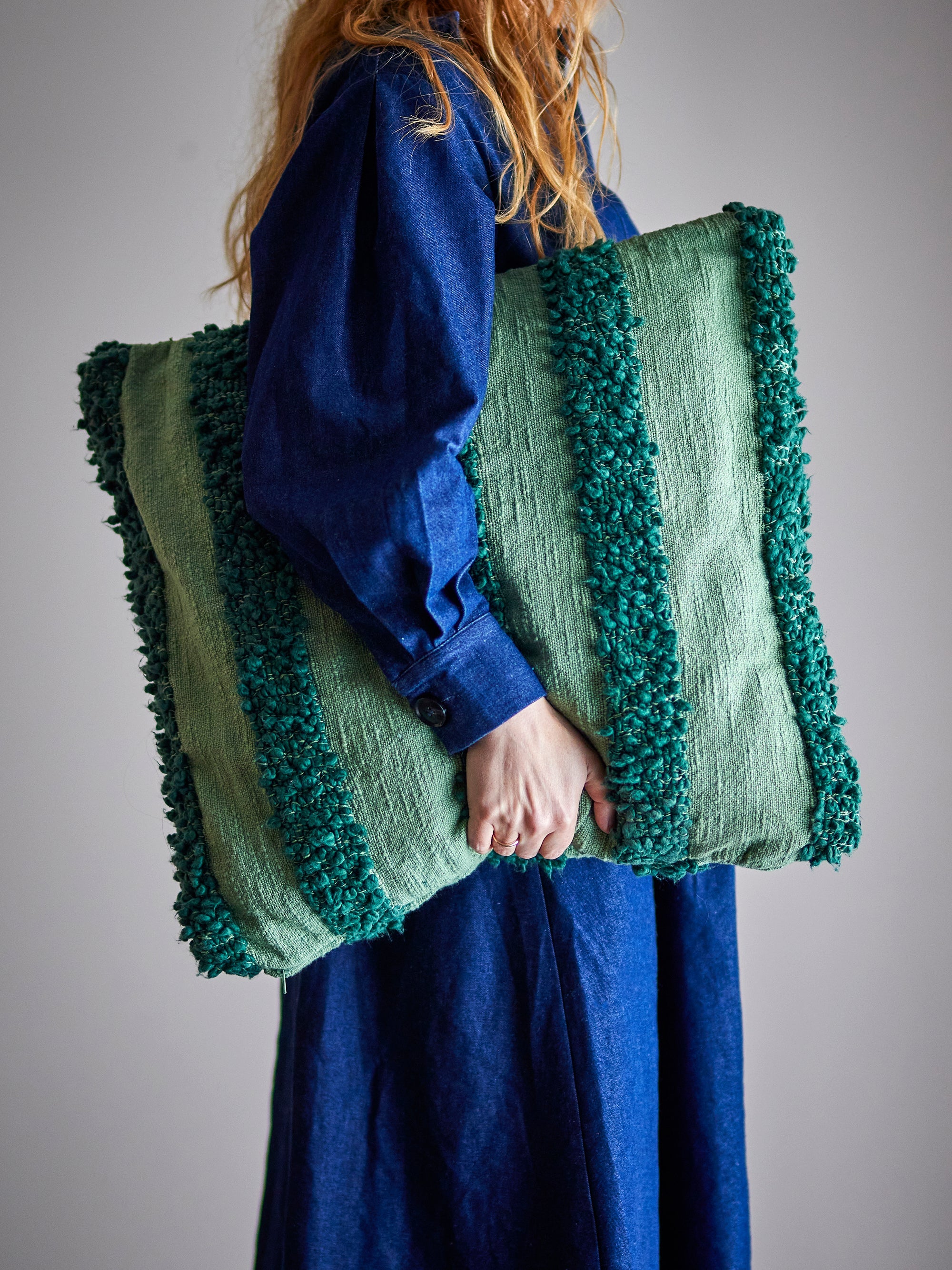 Cory - Set of 2 Cushions - Green - Oeko-Tex® Cotton