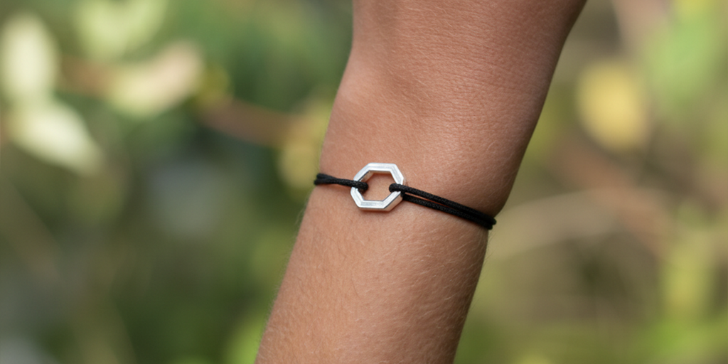 Vertex Bracelet - Glitter Silver