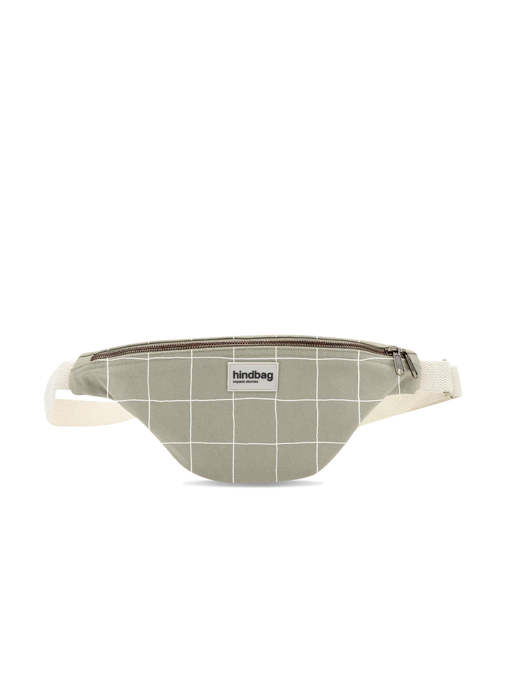 Sac Banane Olivia - Carreaux Vert Argile/Blanc