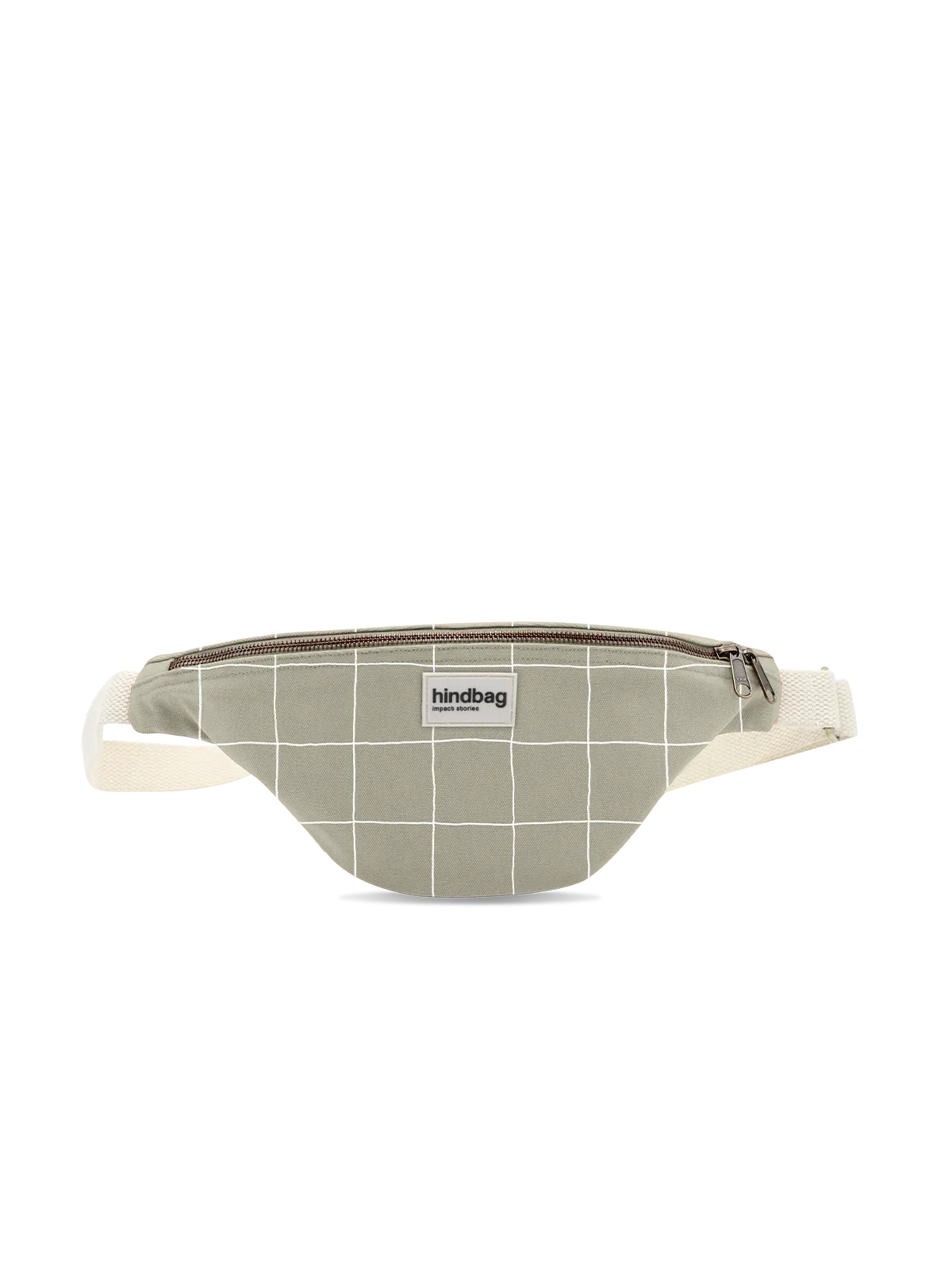 Sac Banane Olivia - Carreaux Vert Argile/Blanc