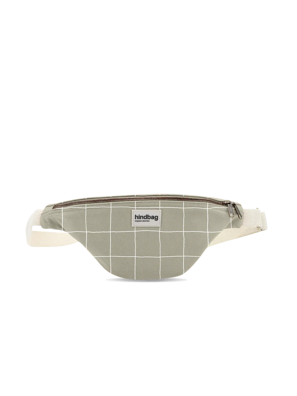 Sac Banane Olivia - Carreaux Vert Argile/Blanc