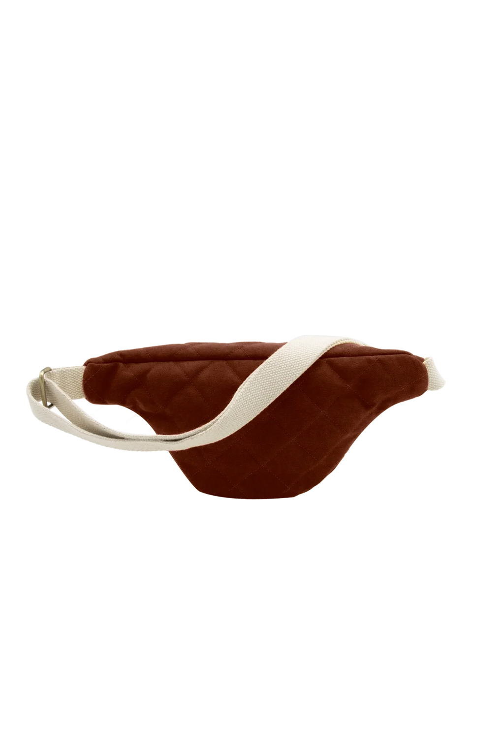 Gesteppte Gürteltasche Olivia in Schokoladenbraun, Produktaufnahme von hinten