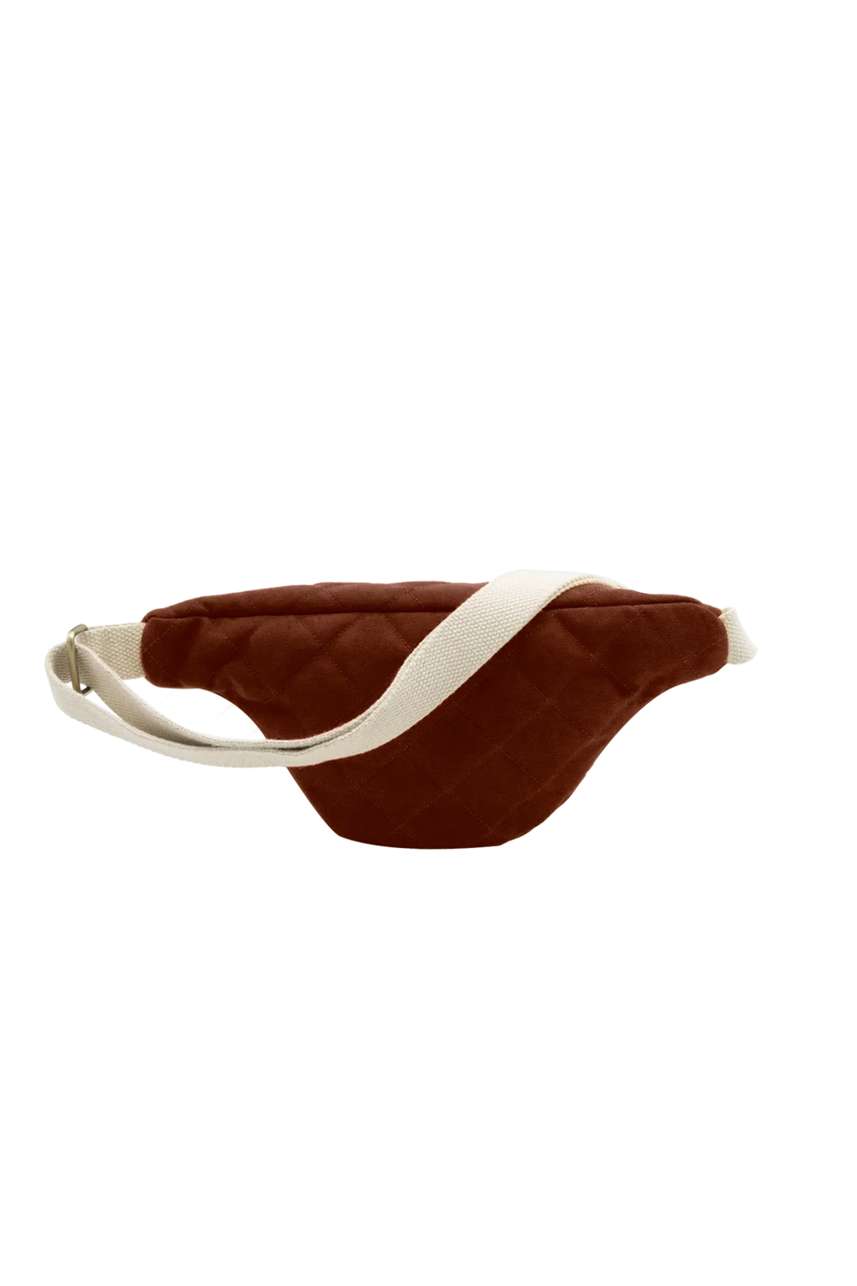 Gesteppte Gürteltasche Olivia in Schokoladenbraun, Produktaufnahme von hinten