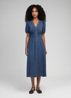 OMARIA indigo MIDI DRESS