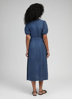 OMARIA indigo MIDI DRESS
