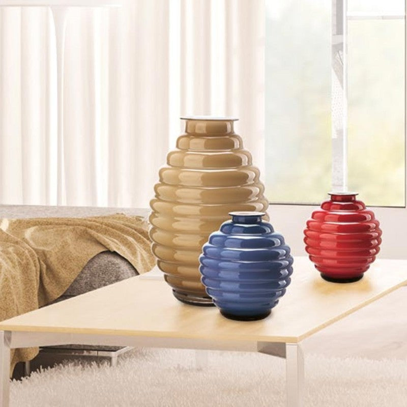 Anelli - Vase - H30 Cm - Opale/Rouge