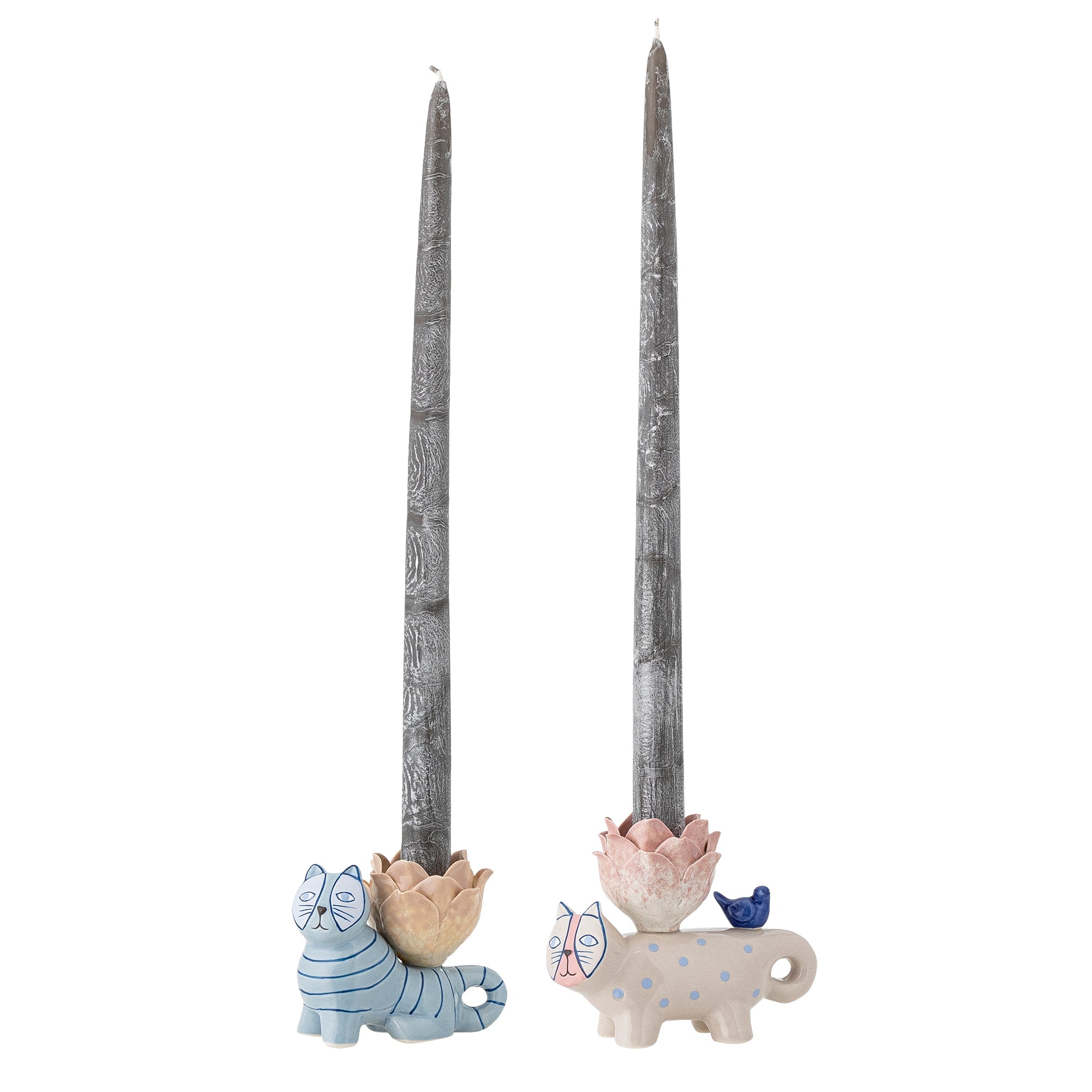 Missy - Candle Holder - Multicolour - Stoneware