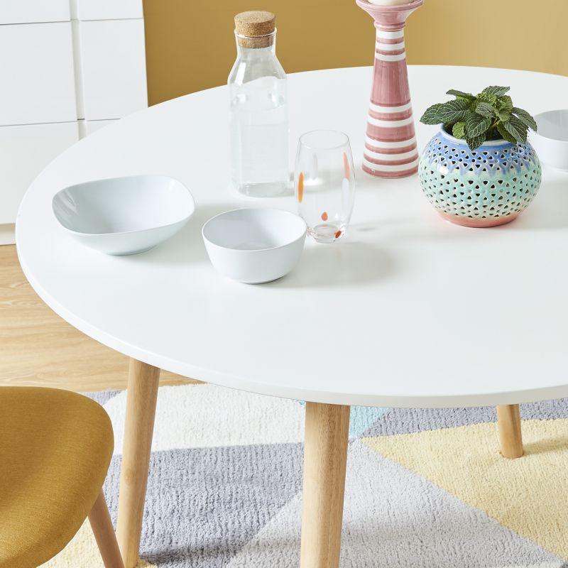 Oratello - Table À Manger - Laqué Blanc Mat
