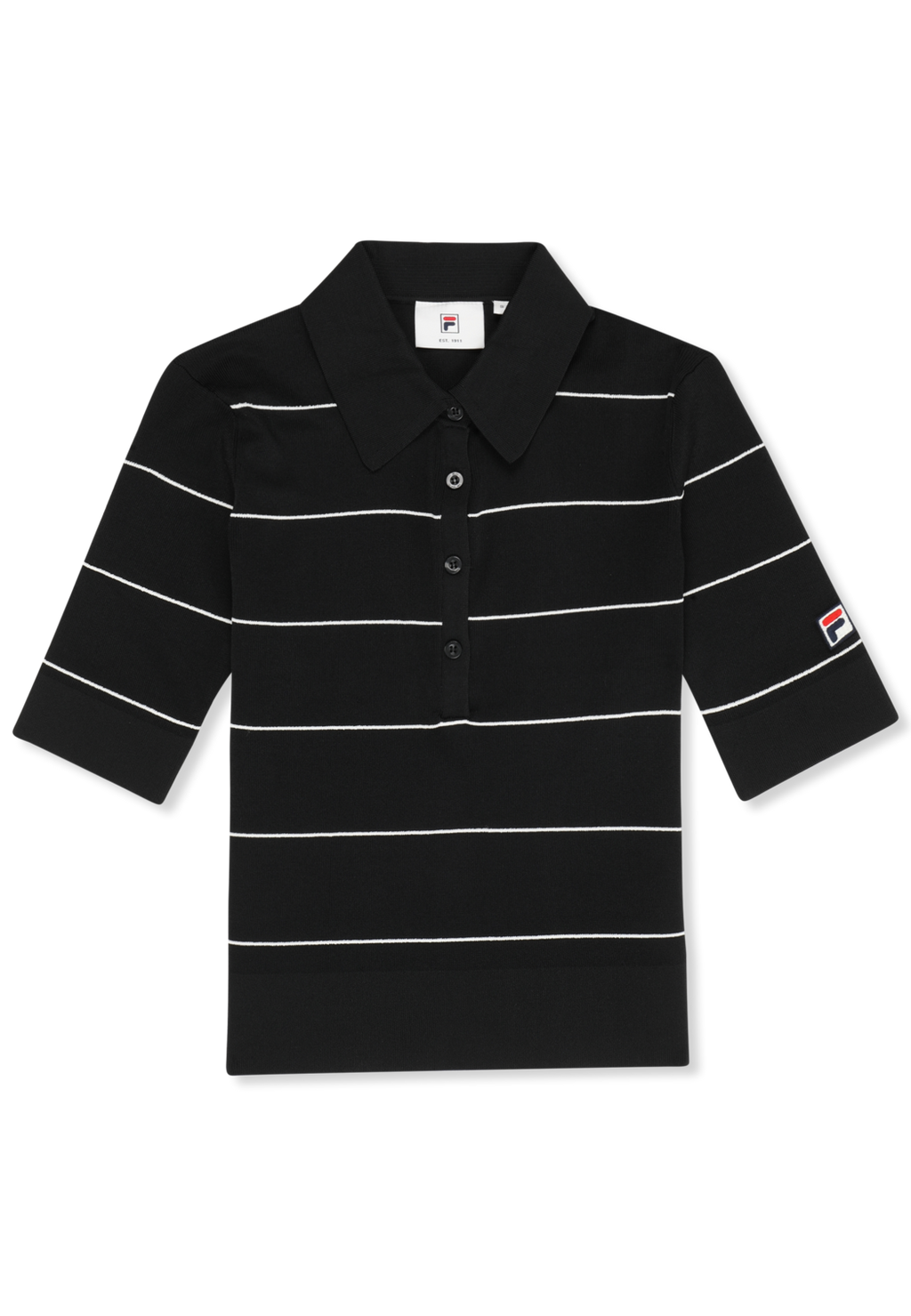 Polo En Maille Fine Slim - Noir