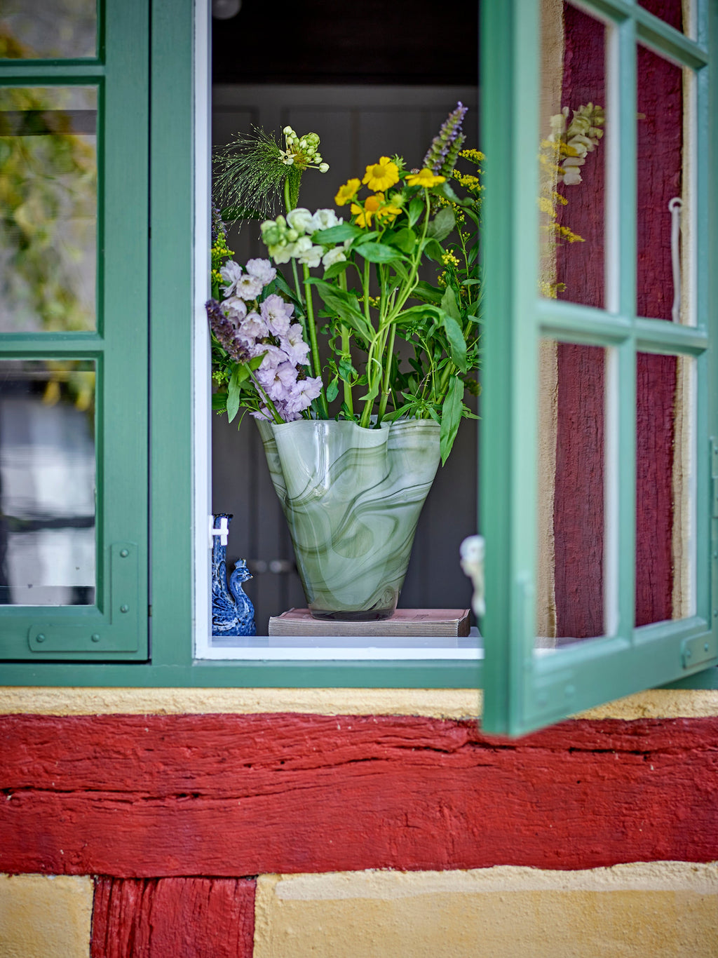 Toryn - Set of 2 Vases - Green - Glass