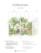 Fresque Palmiers Jungle - Palm Green