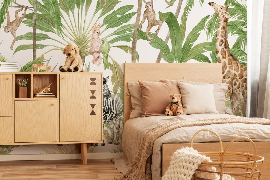Fresque Palmiers Jungle - Palm Green
