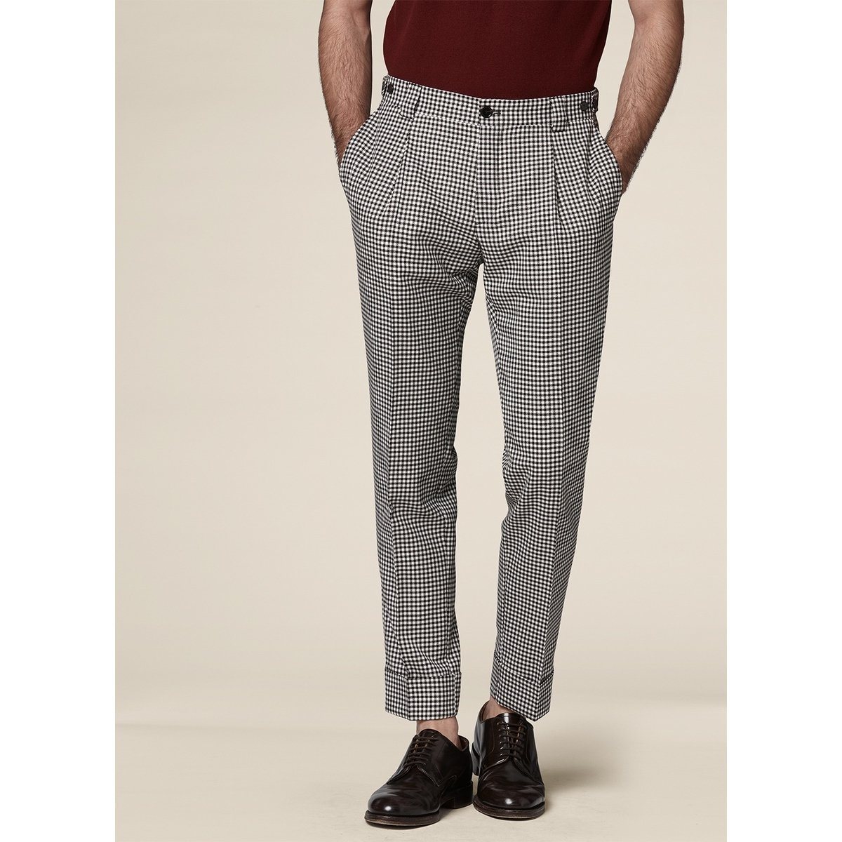 Fursac - Pantalon Bas Revers - Chocolat - Homme