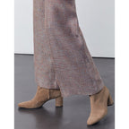 Pamelo Fancy Basic Trousers - Pink Tweedy - Women's
