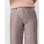 Pamelo Fancy Basic Trousers - Pink Tweedy - Women's
