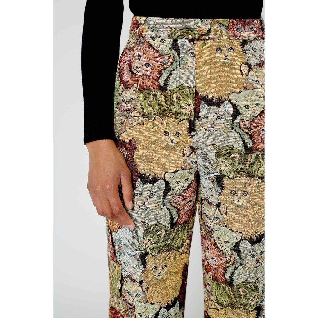 Cat'S Love Wallpaper Trousers - Print