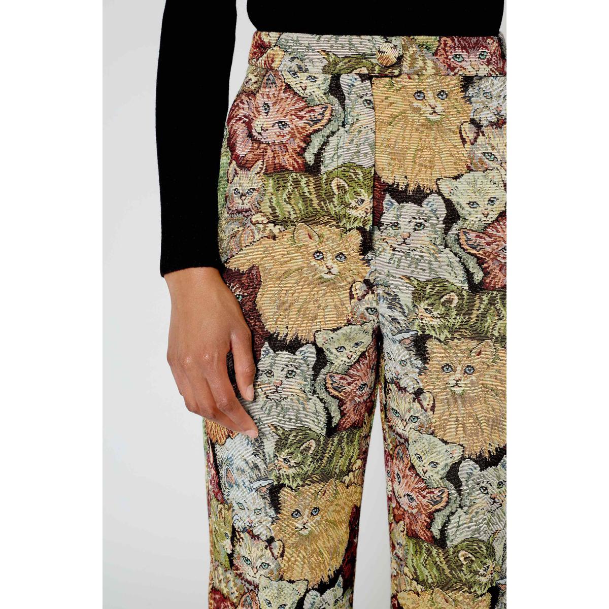 Cat'S Love Wallpaper Trousers - Print