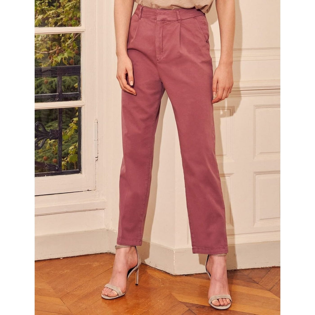 Pantalón Chino Highwaist Cropped Ambre - Purple Grey - Mujer