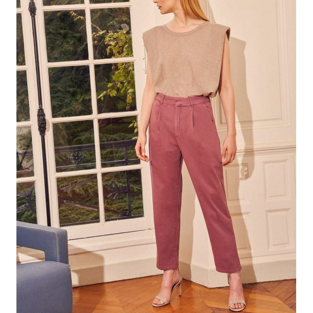 Pantalón Chino Highwaist Cropped Ambre - Purple Grey - Mujer