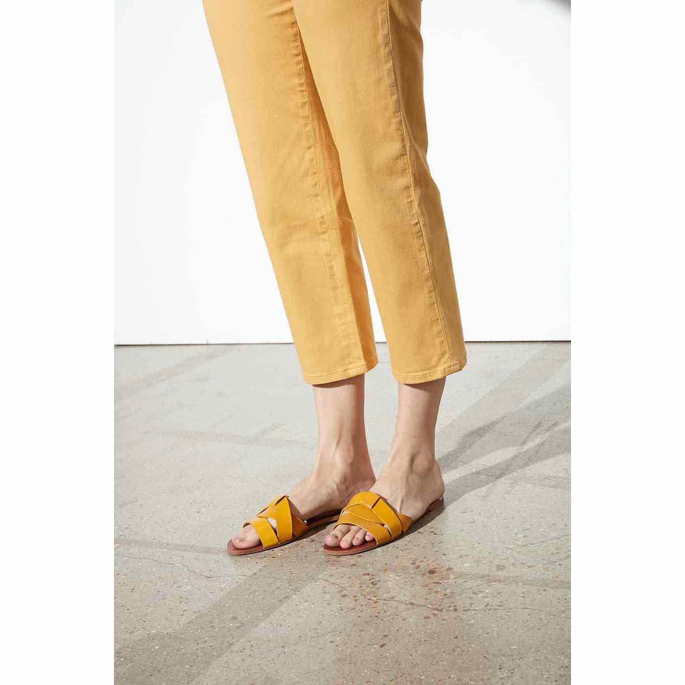Pantalon Chino Highwaist Cropped Sandy - Mangue - Femme
