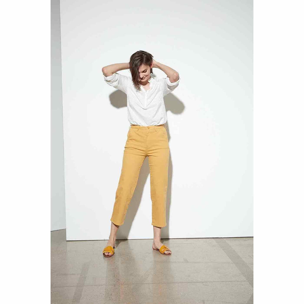 Pantalon Chino Highwaist Cropped Sandy - Mangue - Femme