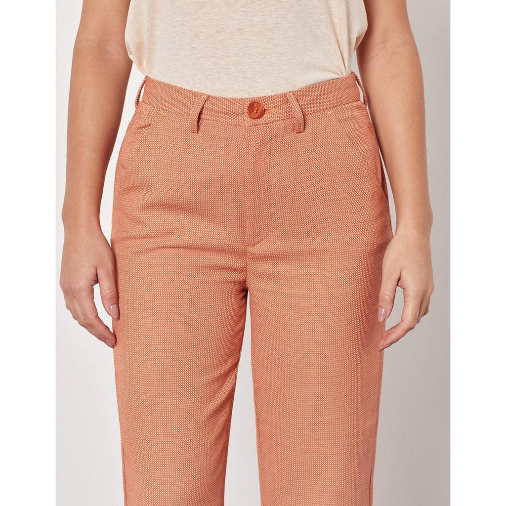 Pantalón chino cropped de cintura alta Sanhighcr - Vintage Geo