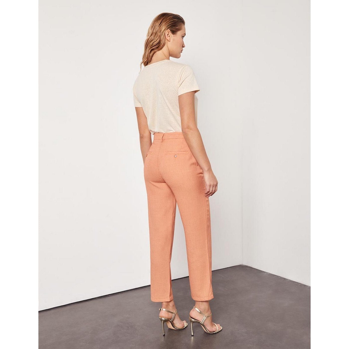 Pantalón chino cropped de cintura alta Sanhighcr - Vintage Geo