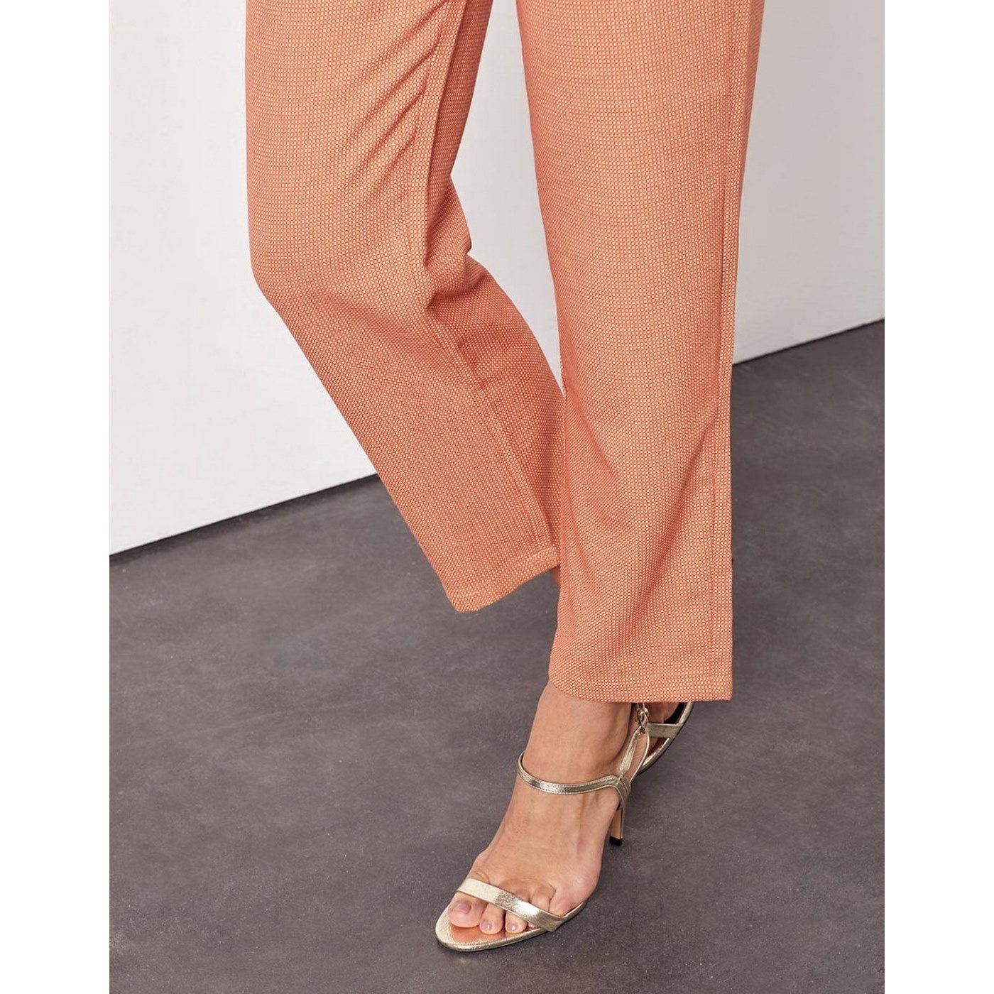 Pantalón chino cropped de cintura alta Sanhighcr - Vintage Geo