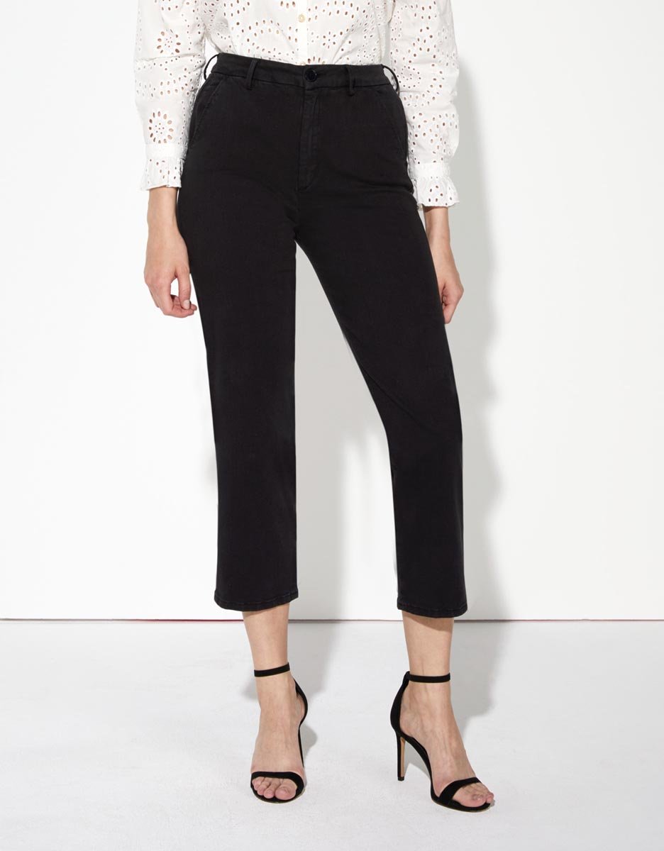 Pantalon Chino Highwaist Cropped Sandy Highwaist Cropped - Black - Femme