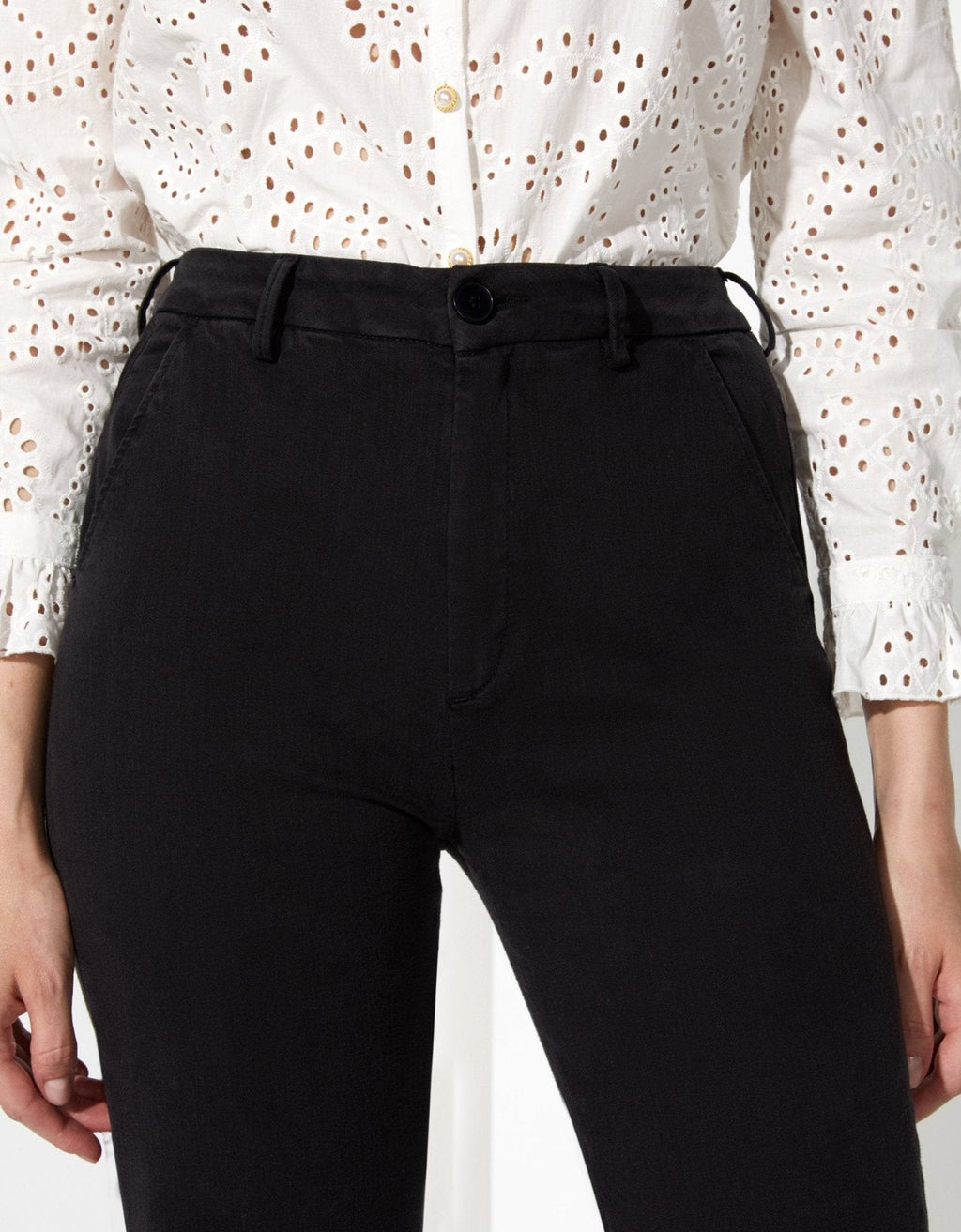Pantalon Chino Highwaist Cropped Sandy Highwaist Cropped - Black - Femme