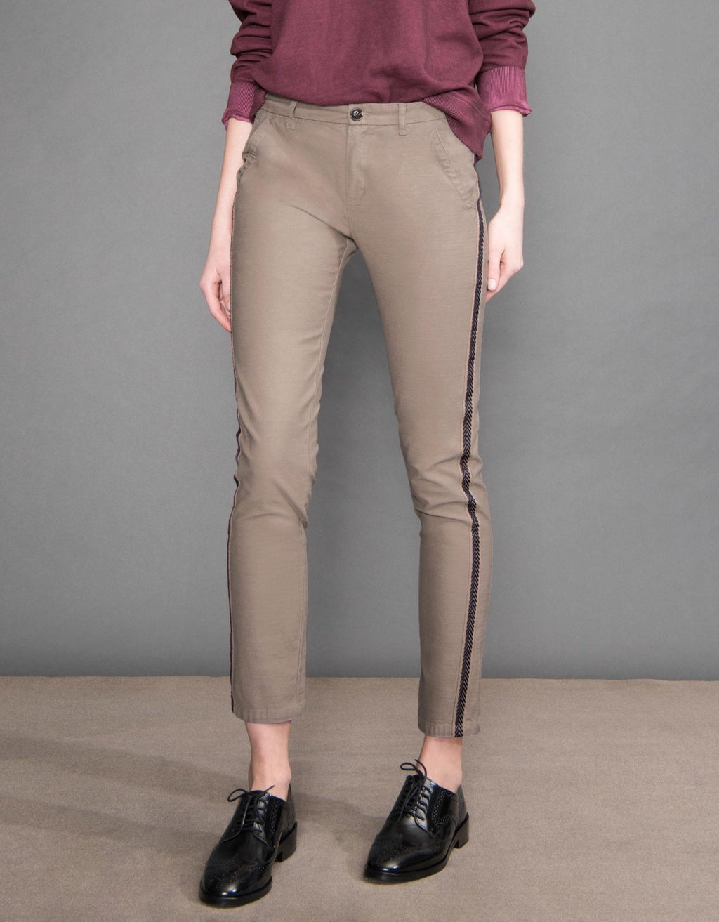 Sandy Herring Chino Trousers - Taupe